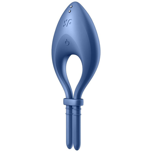 SATISFYER - APLICATIVO VIBRADOR BULLSEYE RING AZUL