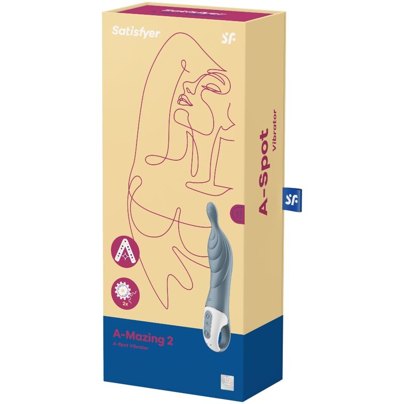 SATISFYER - AMAZING 2 ASPOT VIBRADOR GRIS