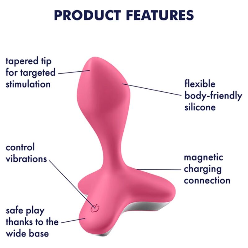 SATISFYER - PLUG VIBRADOR GAME CHANGER PRETO