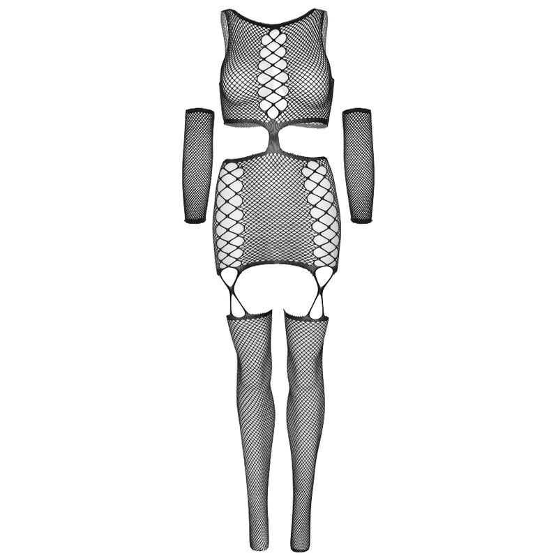 LEG AVENUE - VESTIDO CON LIGA Y GUANTES TALLA ÚNICA