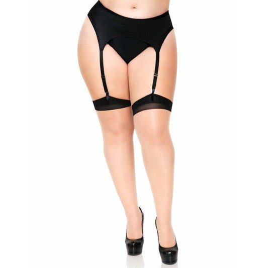 LEG AVENUE - PLUS LYCRA SHEER 2 TONS COXA ALTA COM COSTURA TRASEIRA E SALTO CUBANO - Toys "n" Us