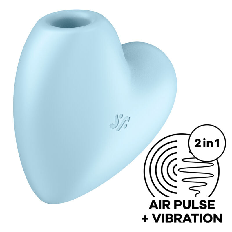 SATISFYER - ESTIMULADOR Y VIBRADOR DE PULSO DE AIRE CUTIE HEART ROSA