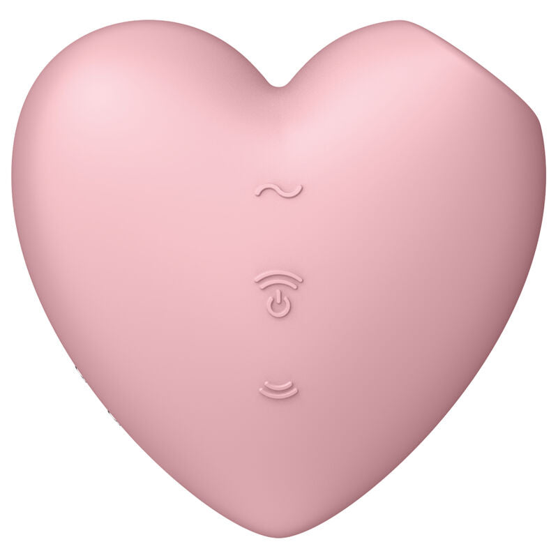 SATISFYER - ESTIMULADOR Y VIBRADOR DE PULSO DE AIRE CUTIE HEART ROSA