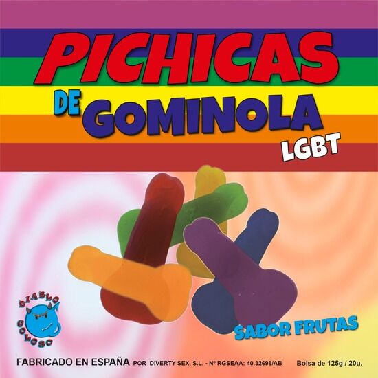 ORGULLO - GOMINOLAS DE PENE DE FRUTAS LGBT