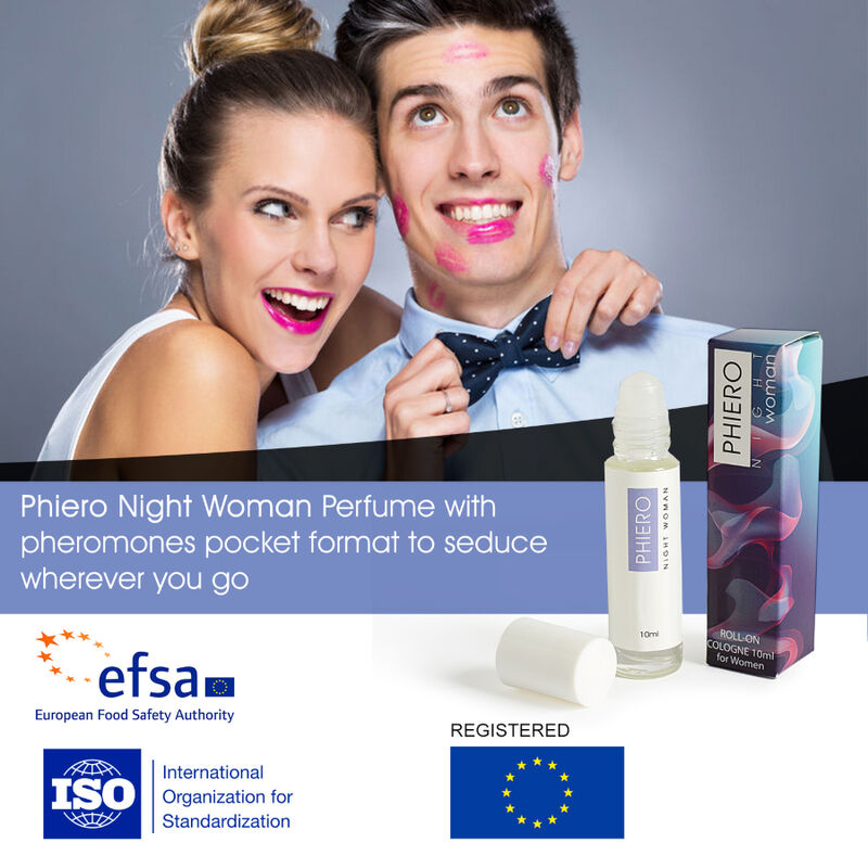 500 COSMÉTICOS - PHIERO NIGHT WOMAN. PERFUME CON FEROMONAS EN FORMATO ROLL-ON PARA MUJER