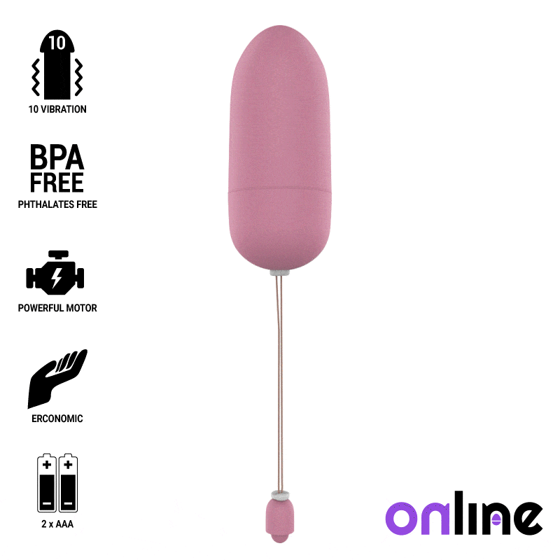 EN LÍNEA - HUEVO VIBRADOR IMPERMEABLE ROSA