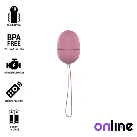 ONLINE - OVO VIBRANTE COM CONTROLE REMOTO ROSA