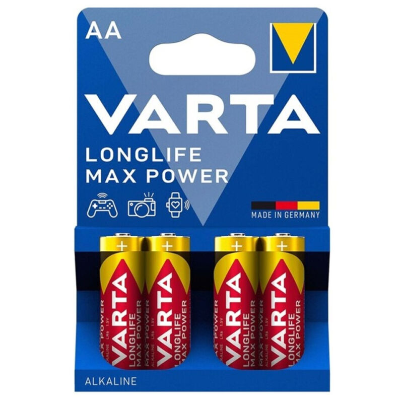VARTA - PILAS ALCALINAS DE MÁXIMA POTENCIA AA LR6 4 UNIDADES