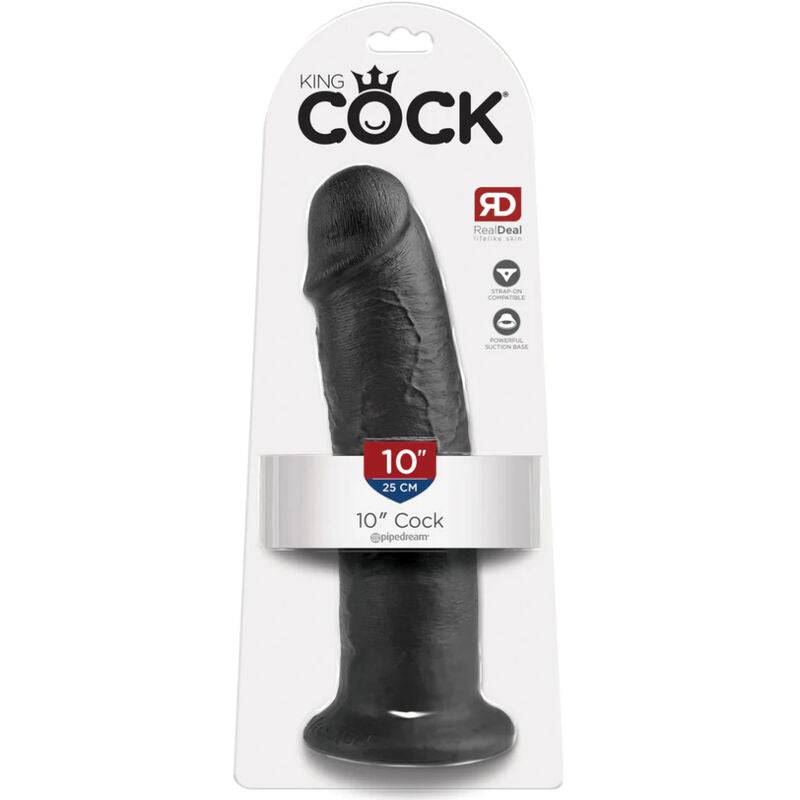KING COCK - 10 DILDO PRETO 25 CM - Toys "n" Us