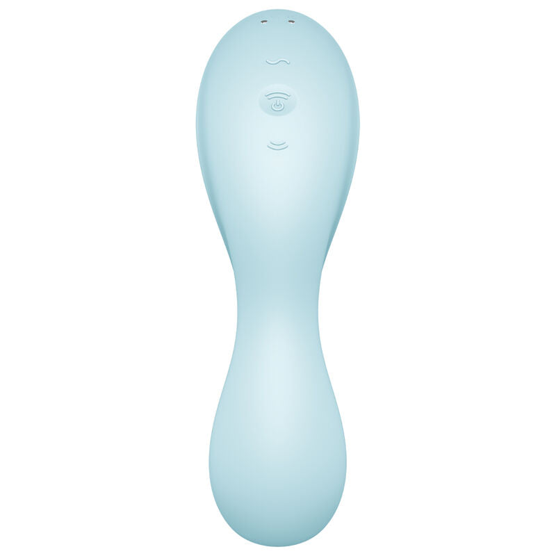 SATISFYER - CURVY TRINITY 5 ESTIMULADOR Y VIBRADOR DE PULSACIONES DE AIRE (APLICACIÓN AZUL)