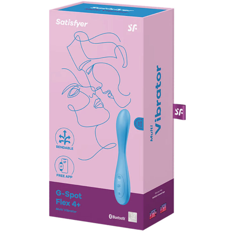 SATISFYER - APLICATIVO MULTIVIBRANTOR G-SPOT FLEX 4+ AZUL