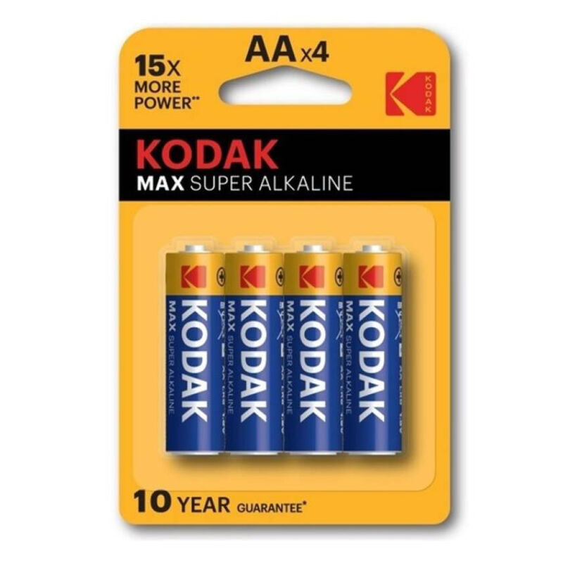 KODAK - MAX PILHAS ALCALINAS AA LR6 BLISTER * 4