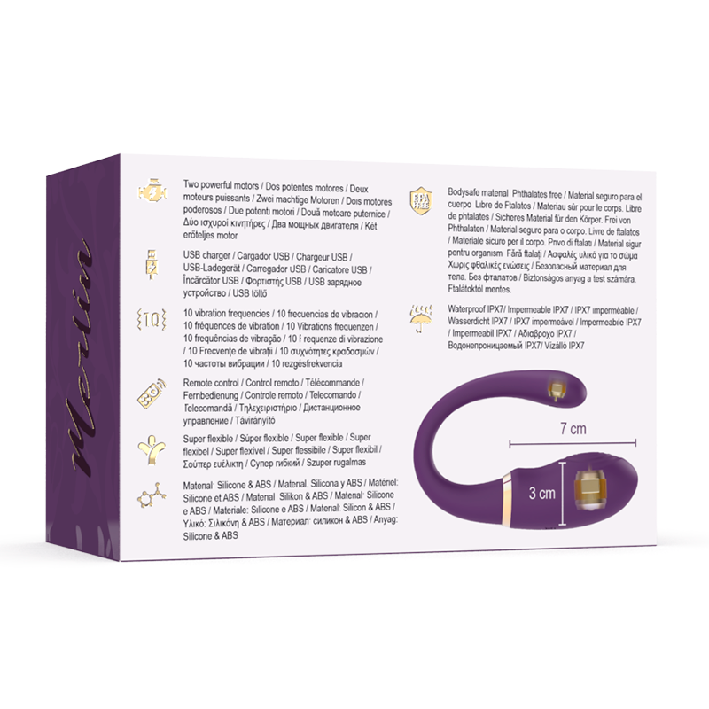 TREASURE - VIBRADOR DOBLE MERLIN CONTROL REMOTO