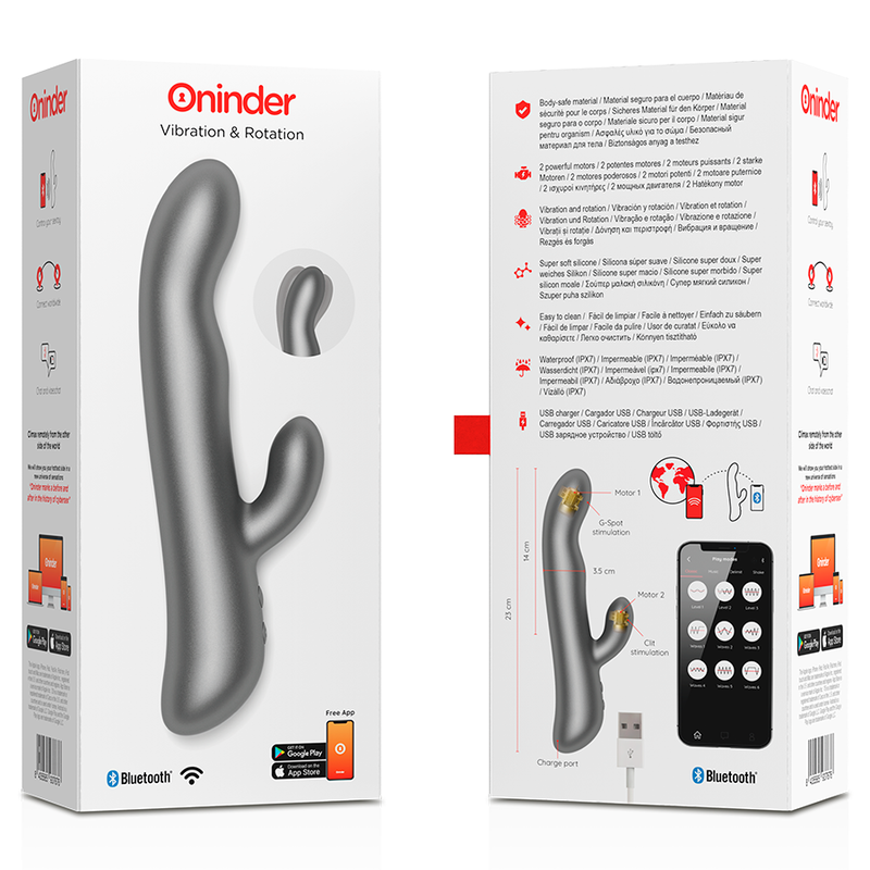 ONINDER - OSLO VIBRATION &amp; ROTATION BLACK - APLICATIVO GRATUITO