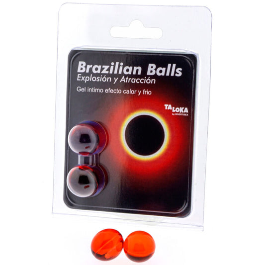 TALOKA - 2 BOLAS BRASILEIRAS EFEITO QUENTE E FRIO GEL EMOCIONANTE