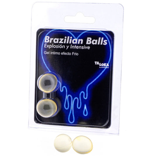 TALOKA - 2 BOLAS BRASILEIRAS GEL EFEITO FRIO E VIBRAÇÃO EMOCIONANTE