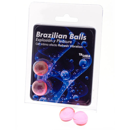 TALOKA - 2 BOLAS BRASILEIRAS REFRESCANTES EFEITO VIBRANTE GEL EXCITANTE