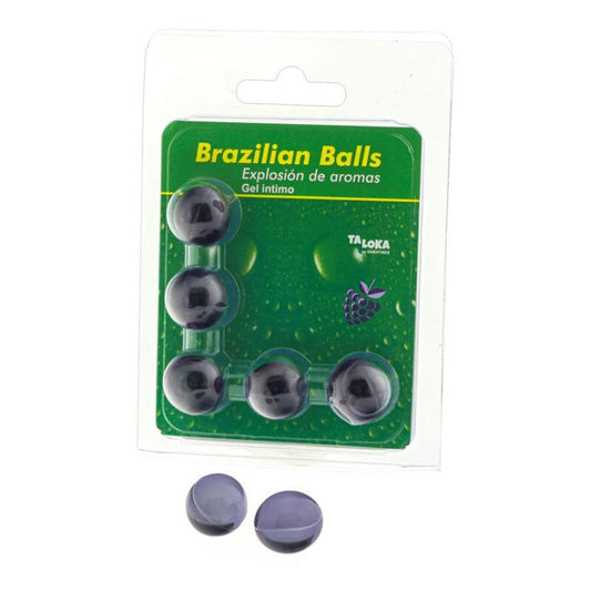 TALOKA - 5 BOLINHAS BRASILEIRAS DE FRUTAS VERMELHAS EM GEL ÍNTIMO