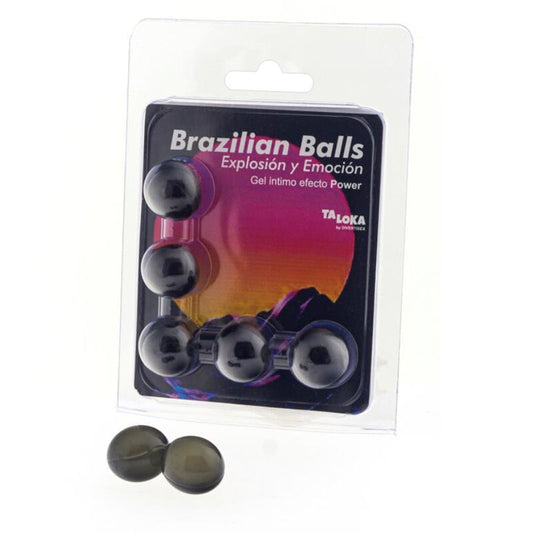 TALOKA - 5 BOLAS BRASILEIRAS GEL EFEITO POTÊNCIA EMOCIONANTE