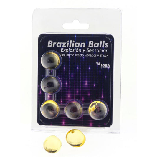 TALOKA - 5 BOLAS BRASILEIRAS VIBRATÓRIAS E EFEITO CHOQUE GEL EXCITANTE