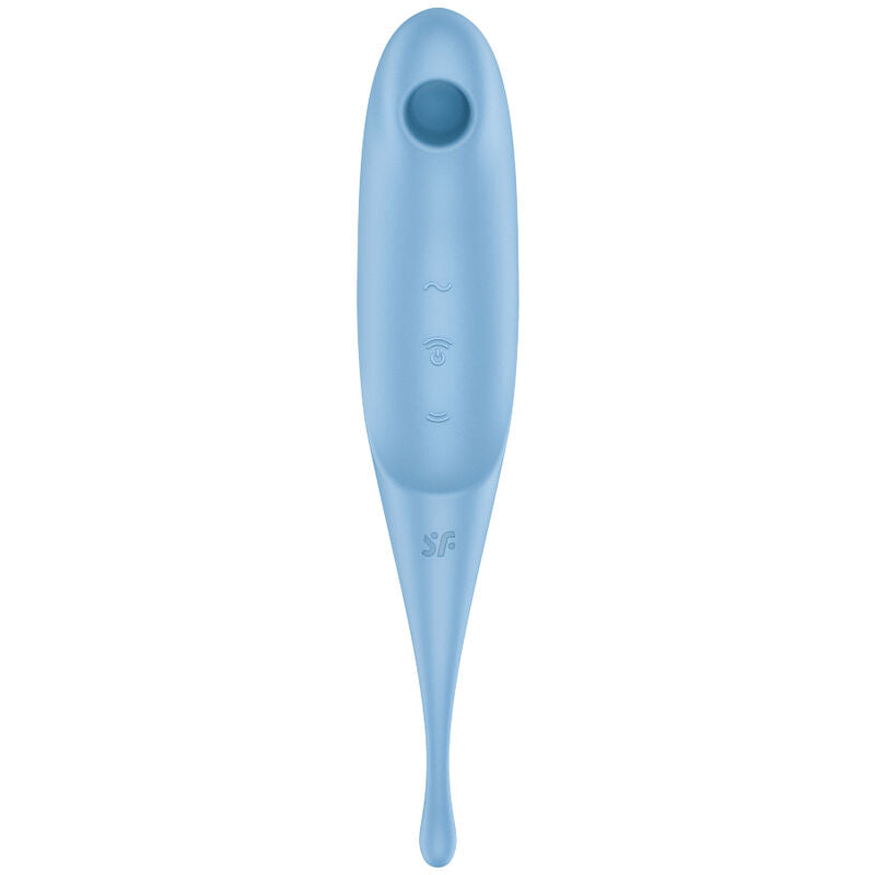 SATISFYER - ESTIMULADOR Y VIBRADOR TWIRLING PRO AIR PULSE AZUL