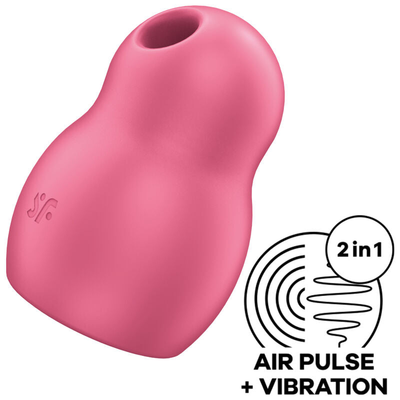 SATISFYER - PRO TO GO 1 ESTIMULADOR DE PULSO DE AR ​​DUPLO E VIBRADOR AZUL