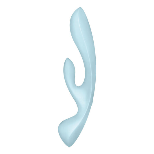 SATISFYER - TRIPLE OH HÍBRIDO VIBRAÇÃO AZUL