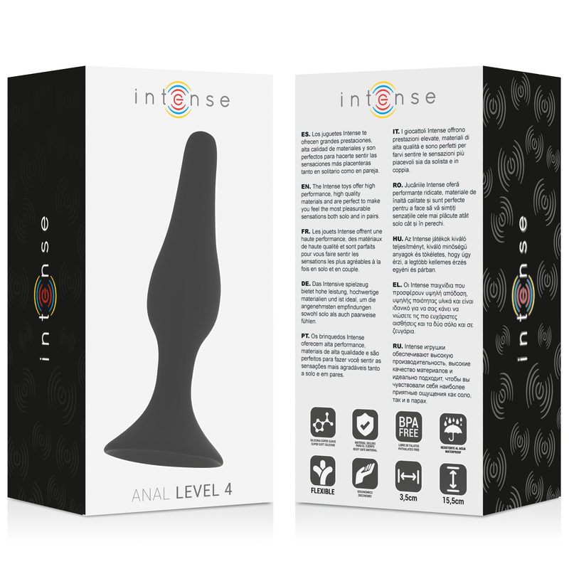 INTENSE - ANAL NÍVEL 4 15,5CM PRETO - Toys "n" Us
