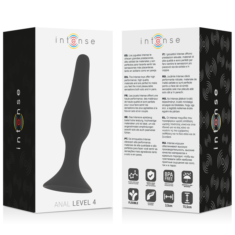 INTENSO - ANAL NÍVEL 4 15,5 CM PRETO