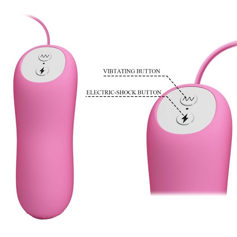 PRETTY LOVE - PINÇA COM VIBRAÇÃO E ELETROCHOQUE ROSA