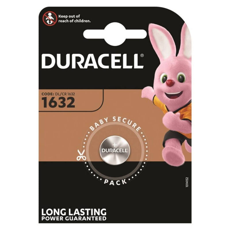 DURACELL - PILA DE BOTÓN LITIO CR1632 3V 1 UNIDAD