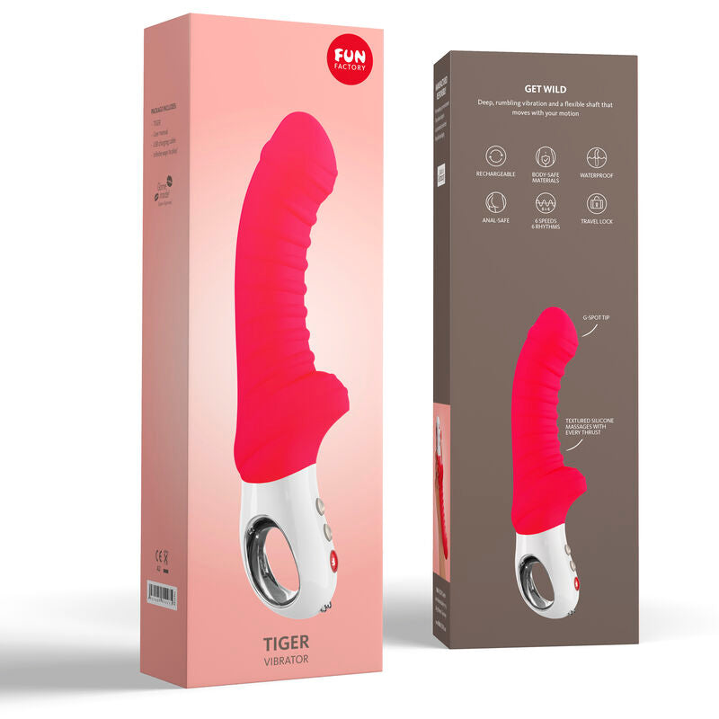 FUN FACTORY - VIBRADOR TIGER G5 VERMELHO ÍNDIA