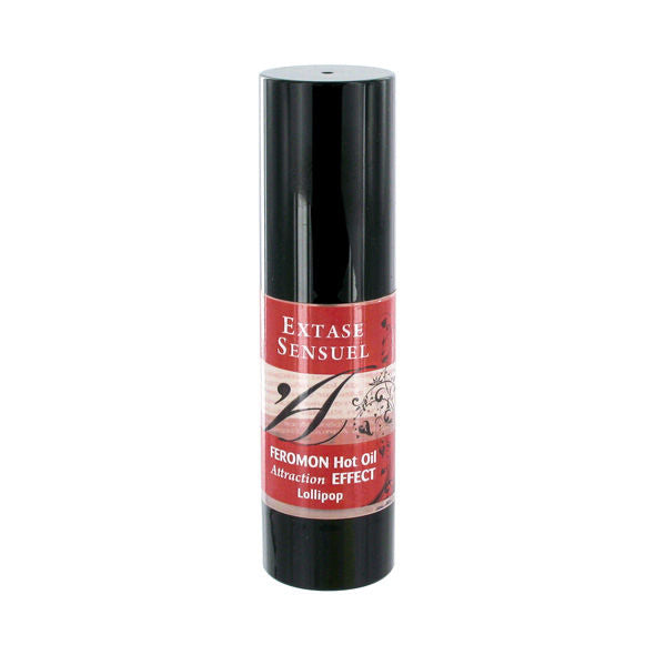 EXTASE SENSUAL - ÓLEO DE MASSAGEM COM EFEITO DE AQUECIMENTO E FEROMONAS DE PIRULITO 30 ML