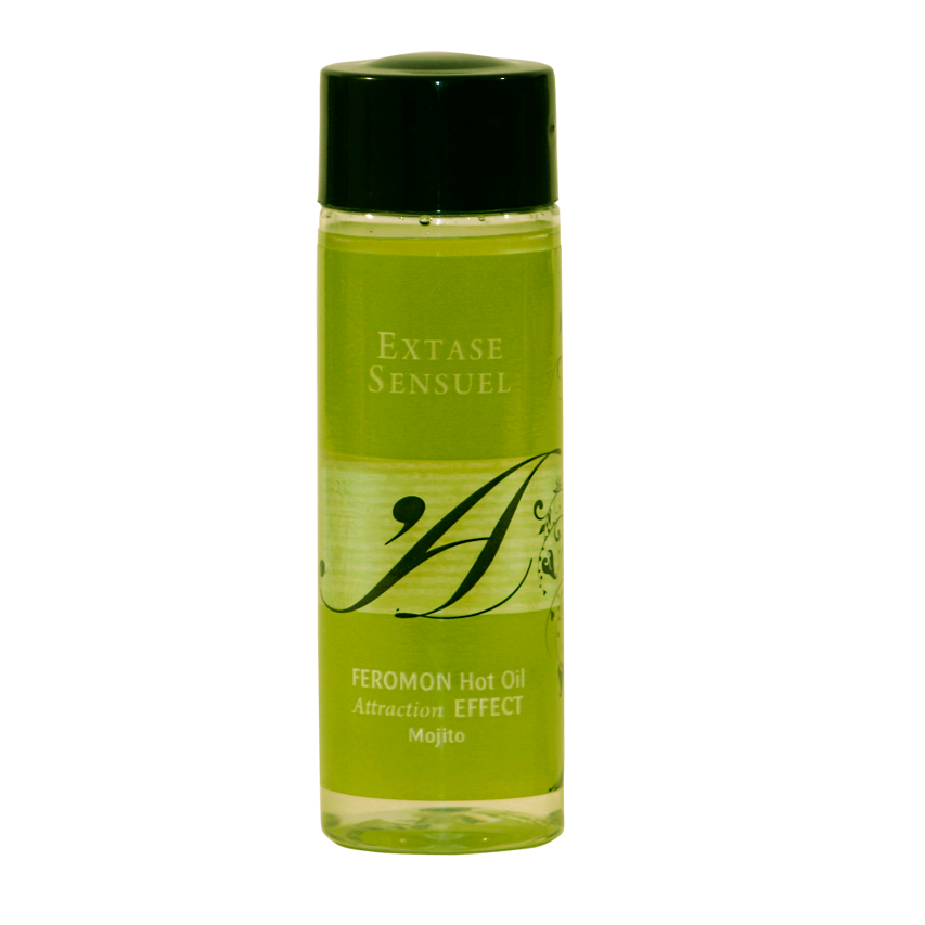 EXTASE SENSUAL - ÓLEO DE MASSAGEM COM EFEITO CALOR E FEROMONAS DE MOJITO 100 ML