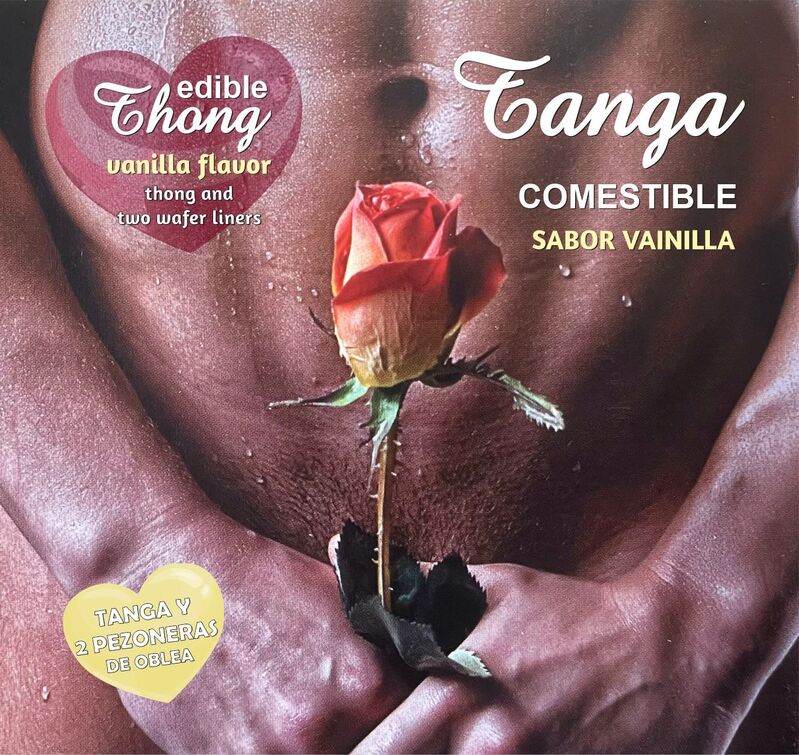HOTFLOWERS - TANGA MASCULINA + 2 MAMILOS COM BATATA DE BAUNILHA /es/pt/en/fr/it/