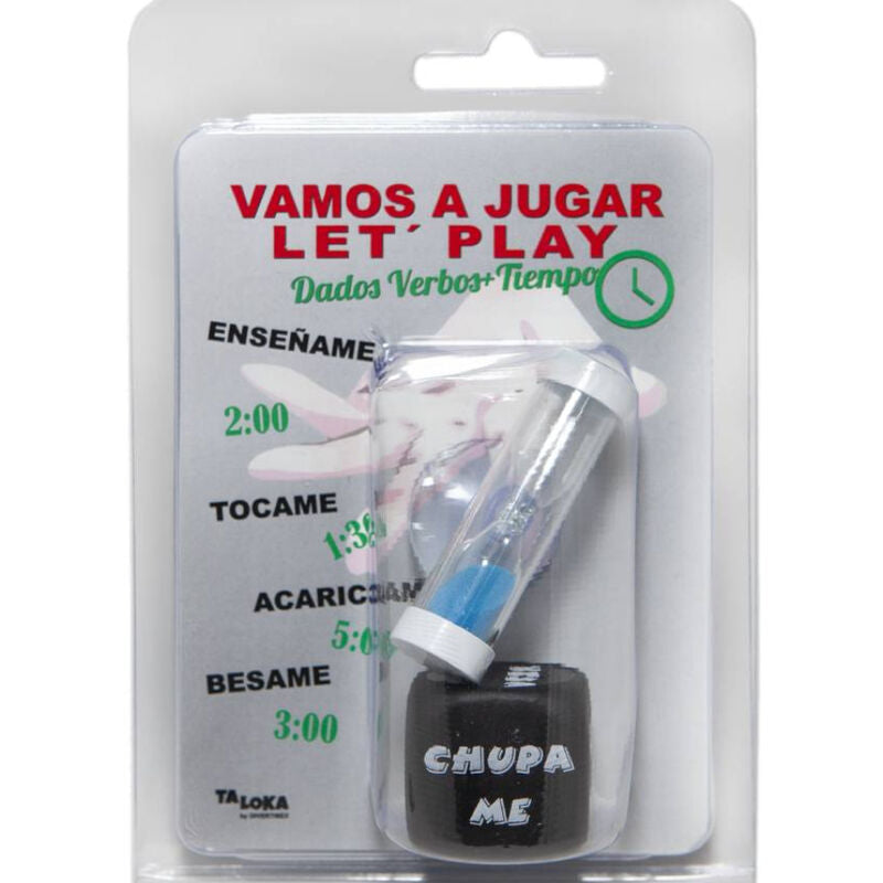 TALOKA - DADOS CON VERBOS + RELOJ DE ARENA JUGUEMOS