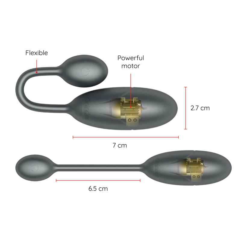 ONINDER - DENVER OVO VIBRATÓRIO PRETO 7 X 2,7 CM APLICATIVO GRÁTIS