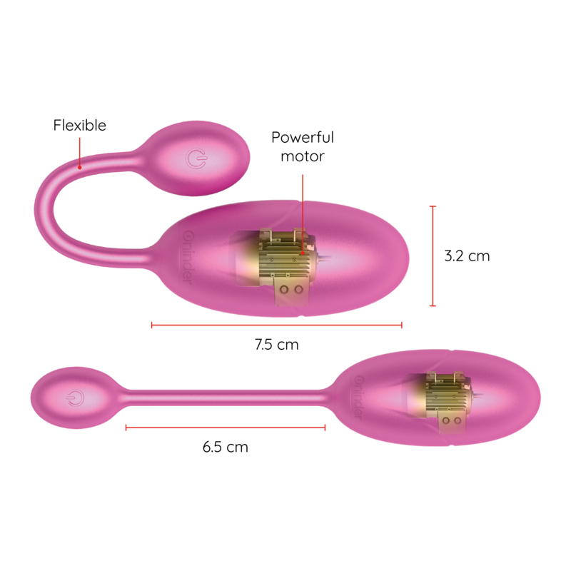 ONINDER - PINK TOKYO VIBRATING EGG 7.5 X 3.2 CM FREE APP