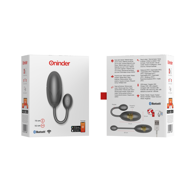 ONINDER - PINK TOKYO VIBRATING EGG 7.5 X 3.2 CM FREE APP
