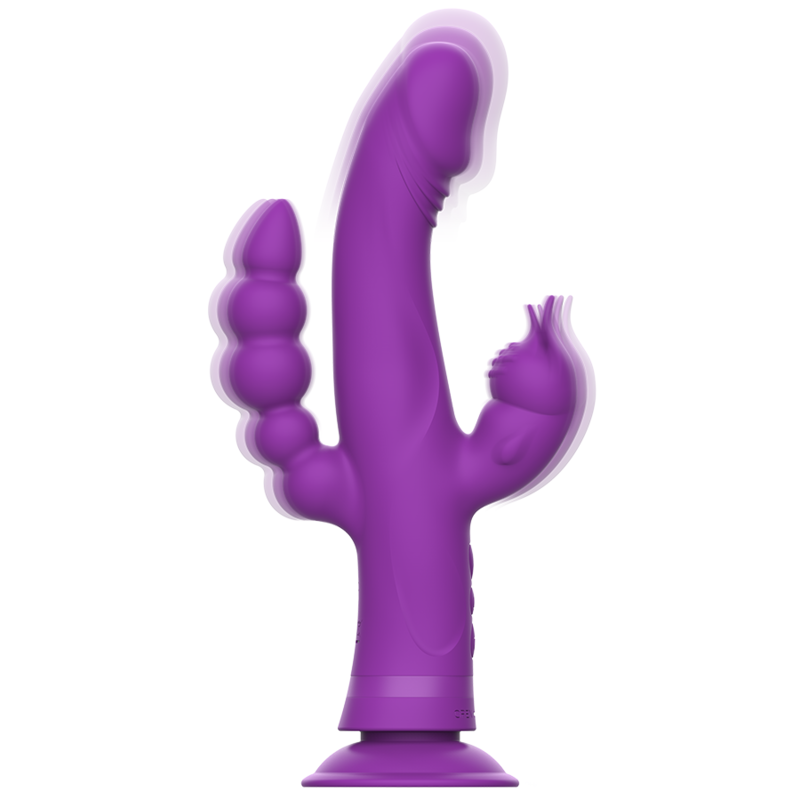 INTENSE - CASANOVA RABBIT SILICONE VIBRATOR TRIPLE PURPLE MOTOR