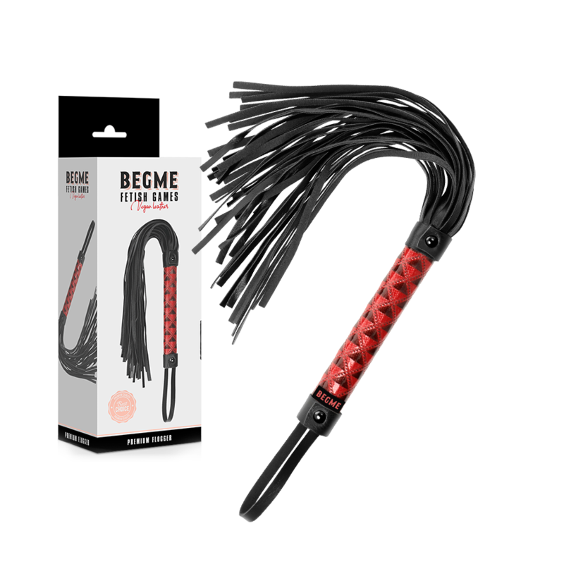 BEGME - EDIÇÃO VERMELHA FLOGGER DE COURO VEGANO