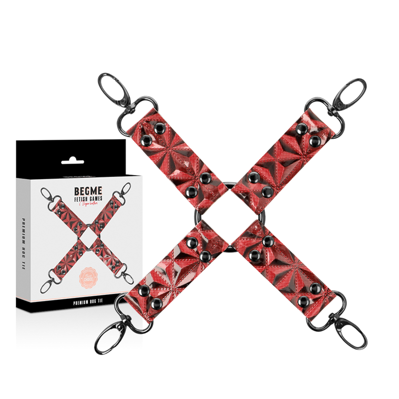 BEGME - GRAVATA DE COURO VEGANO PREMIUM RED EDITION HOG