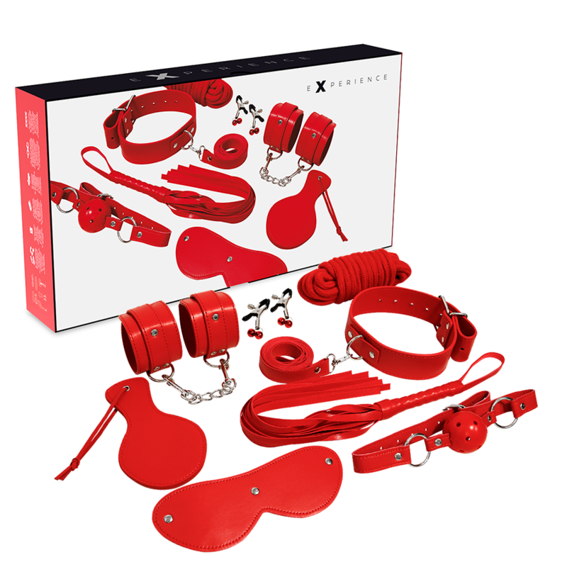 EXPERIÊNCIA - KIT BDSM FETICHE SÉRIE VERMELHA