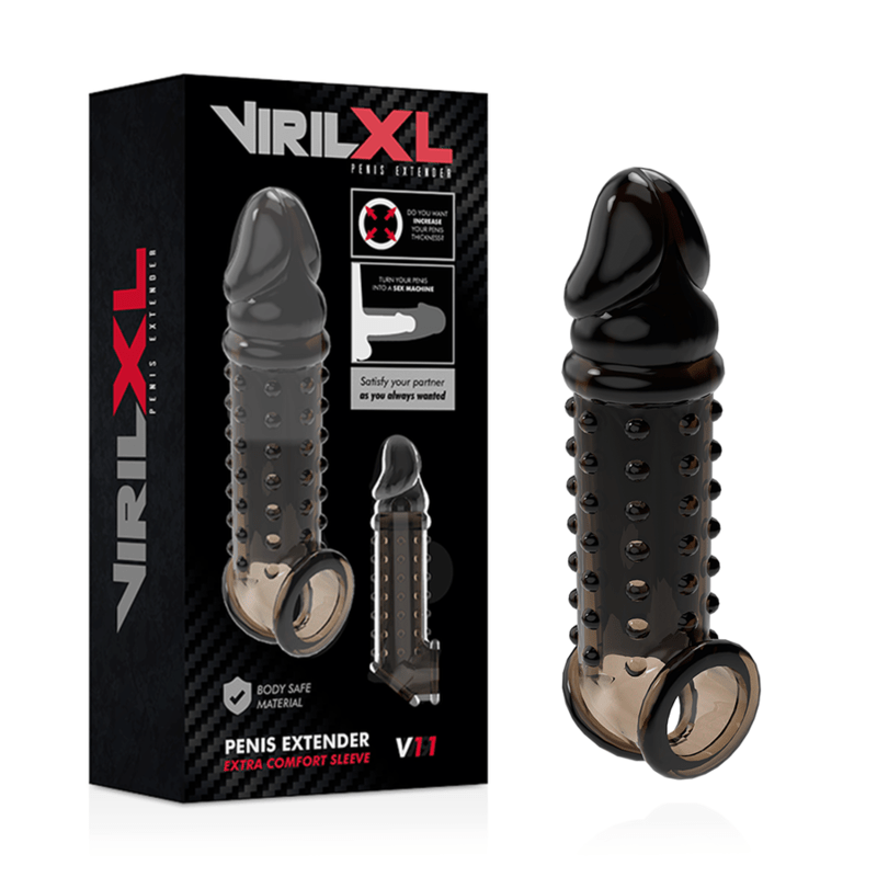 VIRILXL - EXTENSÃO E BAINHA PARA PÊNIS V11 PRETO