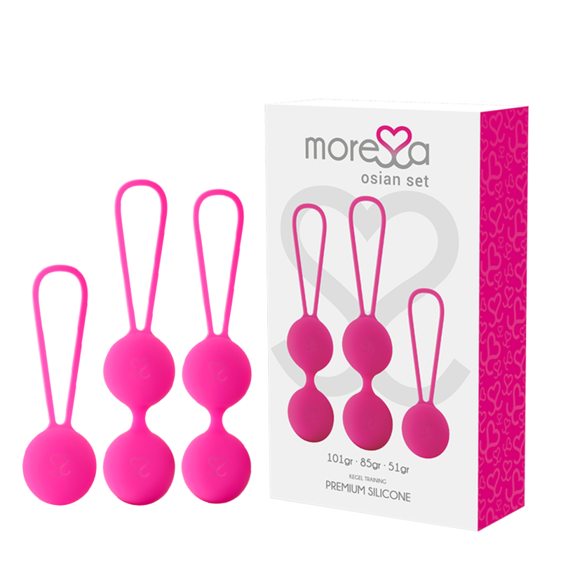 MORESSA - SET OSIAN SILICONA PREMIUM ROSA (Osian Uno - 51 g | Osian Dos - 101 g | Osian Tres 85 g)