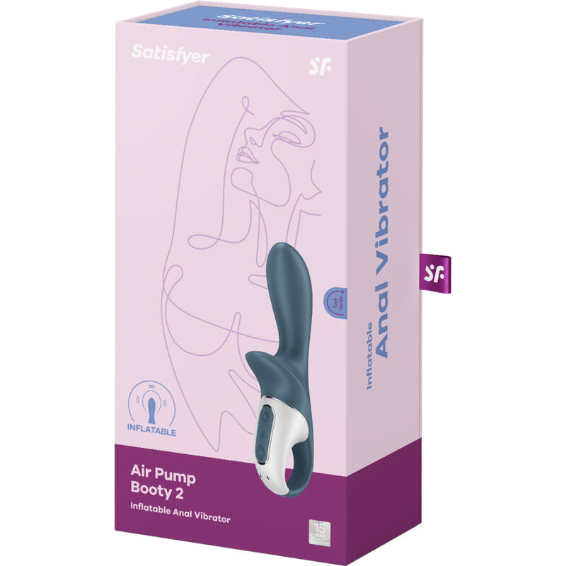 SATISFYER - BOTÍN CON BOMBA DE AIRE 2 GRIS OSCURO