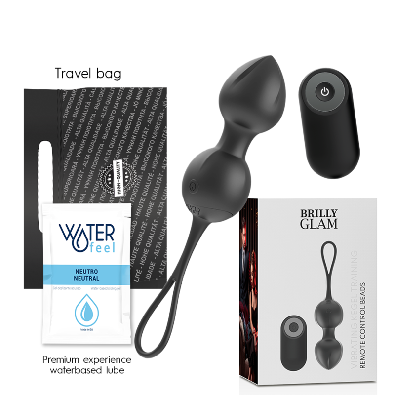 BRILLY GLAM - CONTAS KEGEL VIBRATÓRIAS COM CONTROLE REMOTO