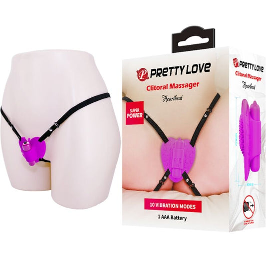 PRETTY LOVE - MASSAGEADOR DE CLITÓRIS HEARTBEAT 10 MODOS DE VIBRAÇÃO ROXO