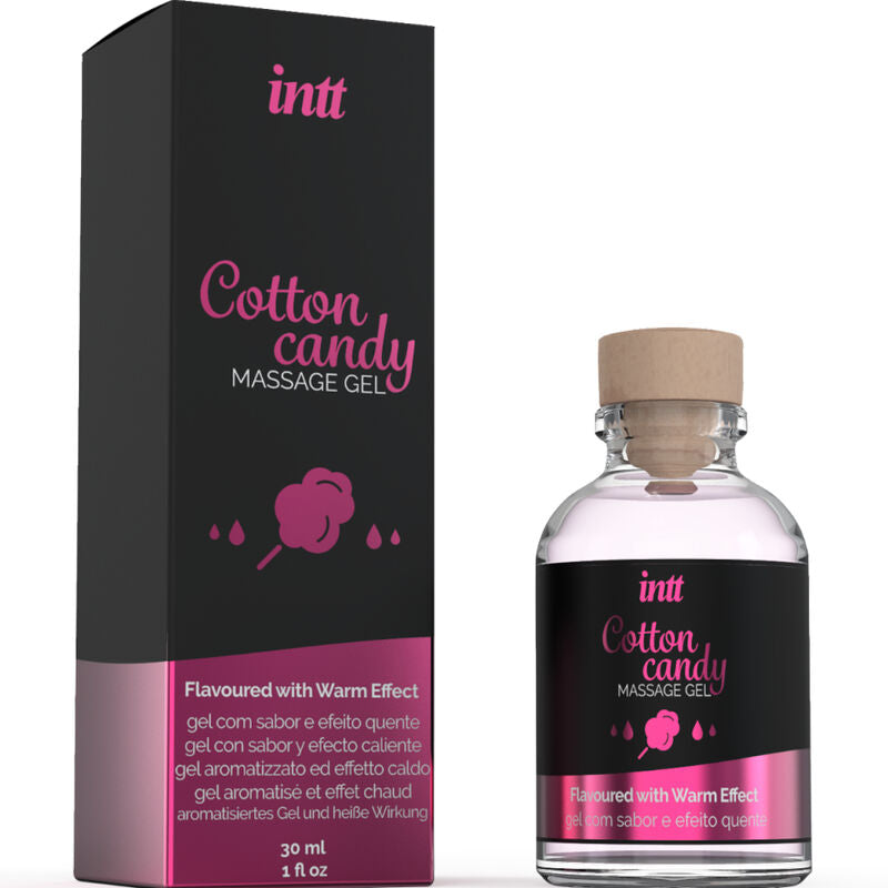 MASSAGEM INTT E SEXO ORAL - GEL DE MASSAGEM COM SABOR ALGODÃO-DOCE E EFEITO DE AQUECIMENTO