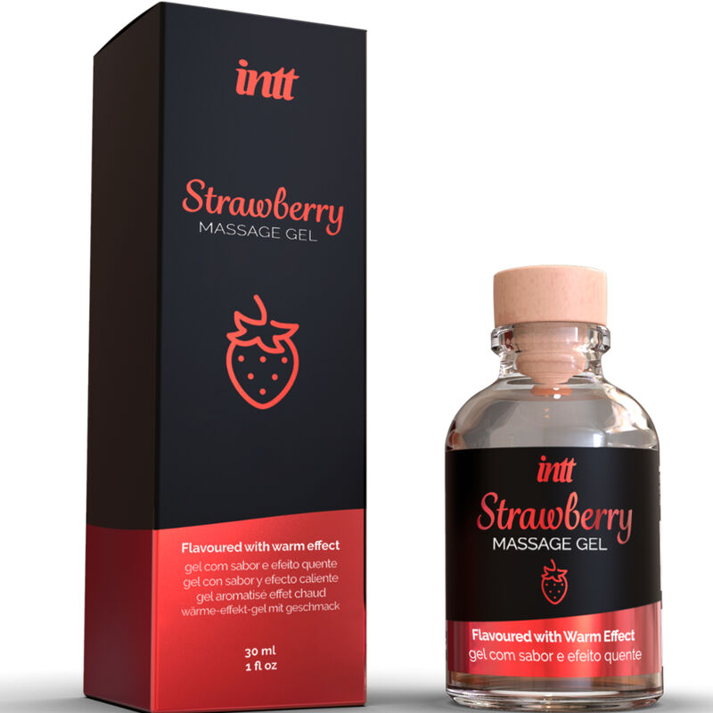 MASSAGEM INTT E SEXO ORAL - GEL DE MASSAGEM COM EFEITO QUENTE SABOR MORANGO